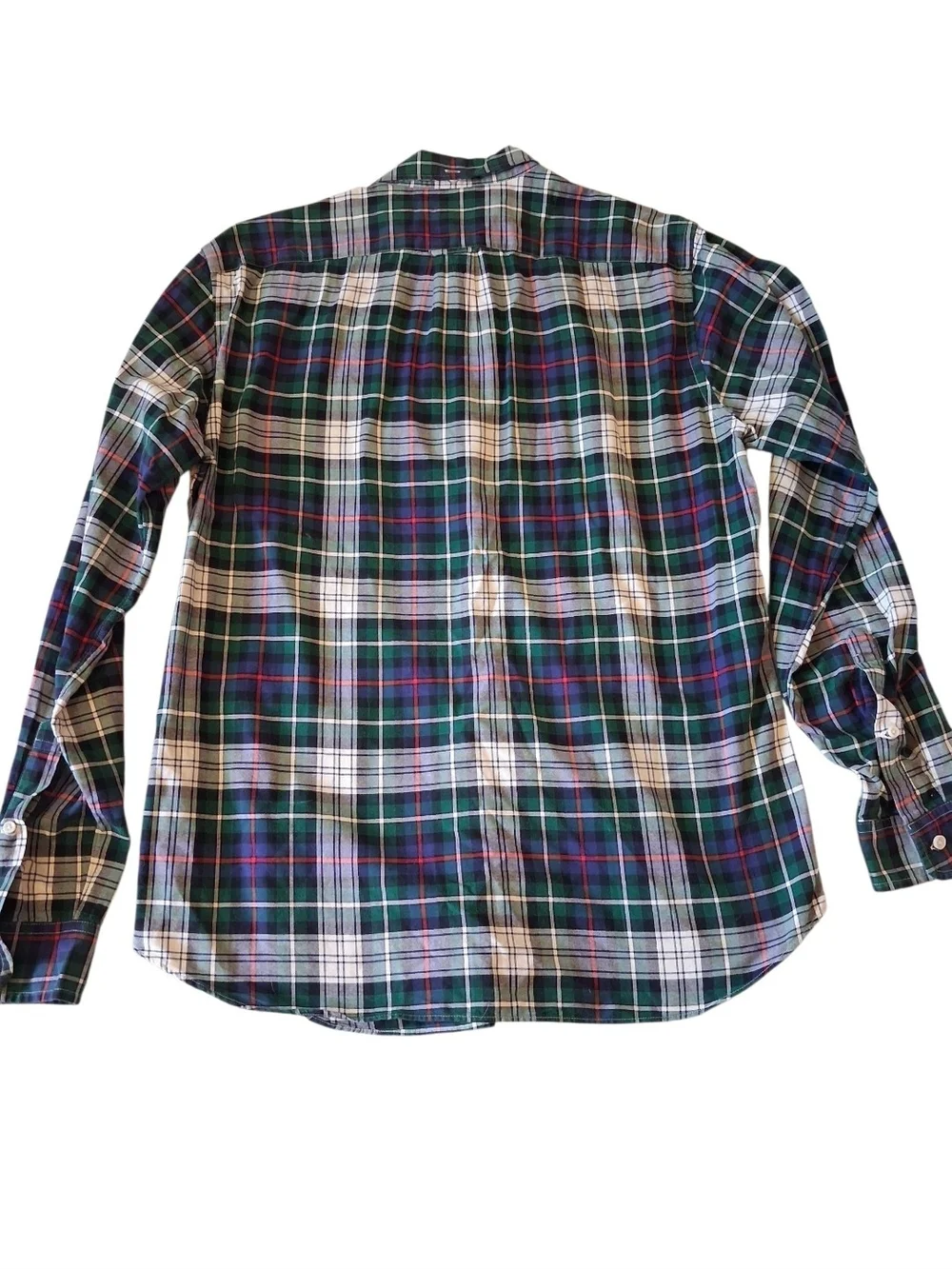 J. Crew Green and Navy Plaid Button-Down Shirt